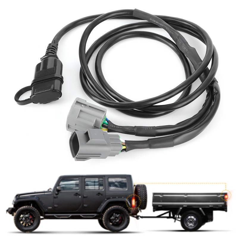 4 Pin Flat Trailer Wiring Harness for Jeep Wrangler 07‑18