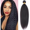 MSGEM 30 inch Yaki Straight Human Hair 1 Bundle Kinky