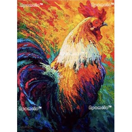 12×16 inch Diamond Art Painting Kits Rooster Diamond Picture Chicken Diamond Art Kit for Adults,Beautiful Rooster