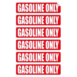 Unbranded 6 pack GASOLINE ONLY Vinyl Decals / Stickers / Gas Door Labels / Fuel Octane