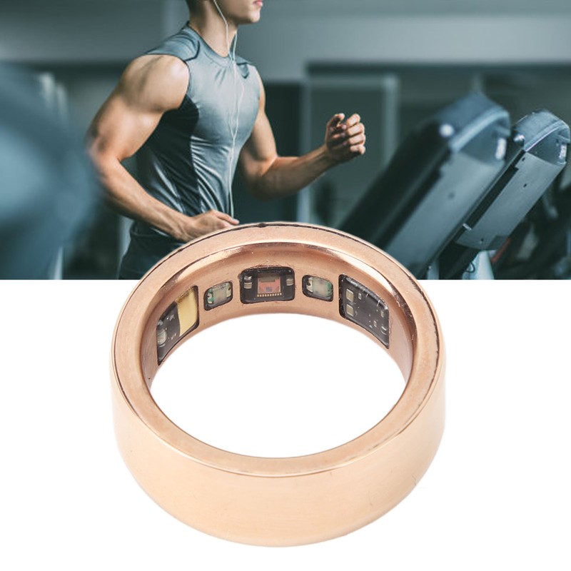 Smart Ring Pink Gold Sleep Monitor Health Tracker Waterproof Aluminum