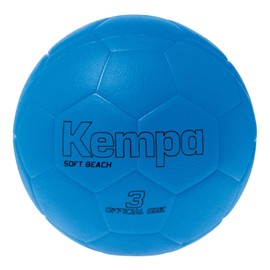 Kempa Soft Beach Handball, Suitable for Use on Sand, Non-Slip Ball Surface, Low Risk of Injury, Fluo Blue