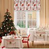 Christmas Owl Bunny Party Kitchen Curtain Valance 52x18inch with Rod