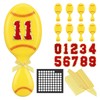10 Set Softball Mini Detangler Brush Bristles Plastic Detangling Brush