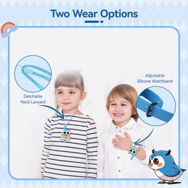 Retevis RT30W Walkie Talkies for Kids Rechargeable, Owl Toys Gifts for Boys Girls, Wearable Kids Walkie Talkie with LED Eyes, Outdoor Toy, Birthday Gifts, Camping, Family Games (1 Pair)