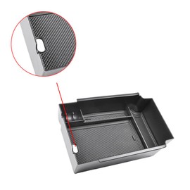 Riloer Mittelkonsolen-Organizer-Ablage, Innenzubehör, Konsolen-Aufbewahrungsbox, Behälter, kompatibel mit Subaru Crosstrek 2023-2024, Schwarz