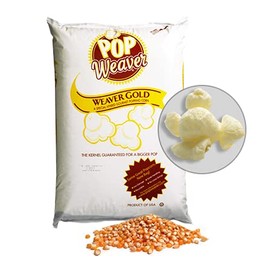Pop Weaver Popcorn Kernels - Weaver Gold 50-lb Bag - Butterfly Style Popping Corn