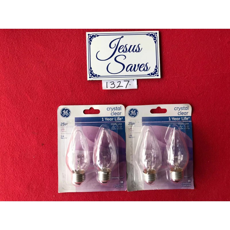 GE 4 GE 25w Flame Shape Decorative Medium Base 75337