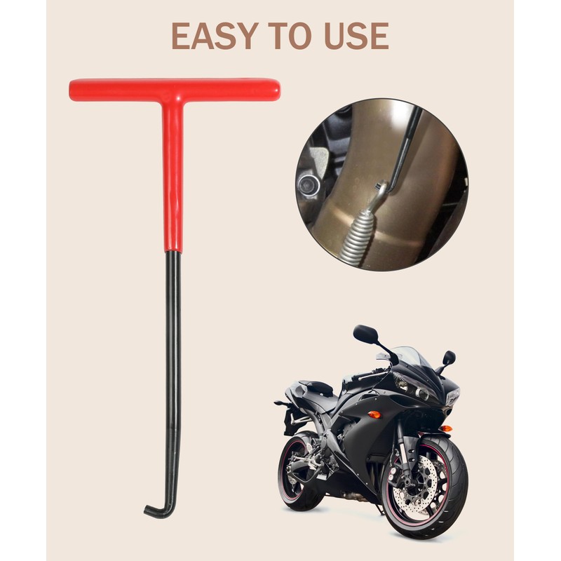 bylikeho Motorcycle Exhaust Spring Puller Tool,Car Accessories T Handle Exhaust