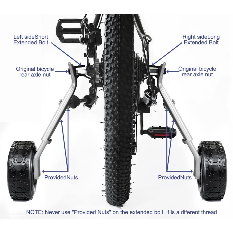 MOSHAY Roll Over Picture to Zoom in Bicycle Training Wheels