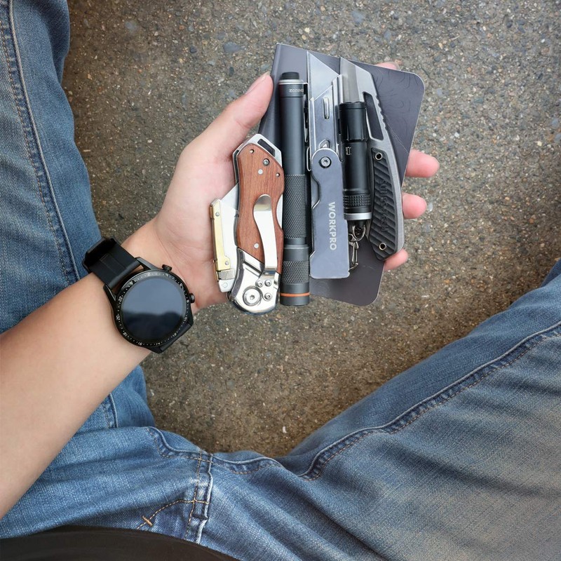 WORKPRO 3-Piece Quick Change Folding Pocket Utility Knife Set with