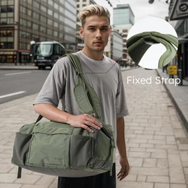 Kookoomia Gym Bag with Shoes Compartment and Wet Pocket Convertible Duffle Bag and Gym Backpack Waterproof Sports Bag with 2 Bottle Holders Multipurpose Weekender Overnight Backpack for Men-Dark Green