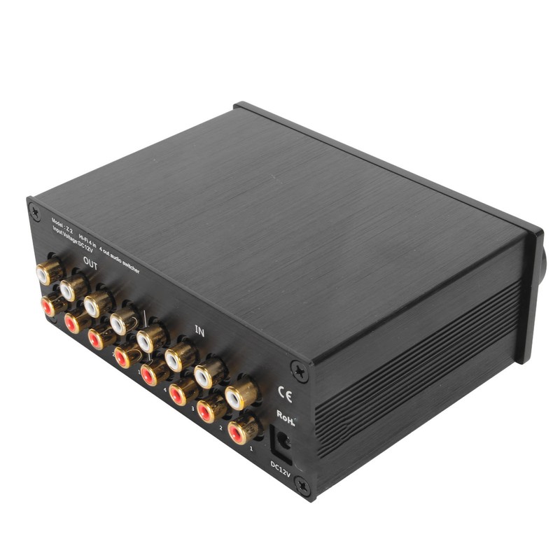 HiFi Sound Switcher 4 in 4 Out Dual Channel Gold