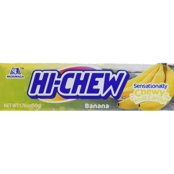 Hi-Chew Sensationally Chewy Japanese Fruit Candy, Banana, 1.76 Ounce (Pack of 10)