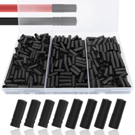 GZkushi 400 Piece End Cap, Brake Cable Set, Brake Cable, Shift Cable Cover, Bicycle End Caps with Box, for Bicycle, Road Bike (4 mm/5 mm, Two Sizes, Black)