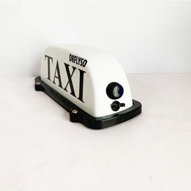 DRFLYSD New USB Rechargeable Battery 10inches White LED Taxi Dome Light Roof Taxi Sign with Magnetic Base Waterproof Taxi Top Light