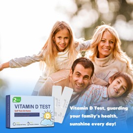 DZLTYX Vitamin D Test Cassette at-Home [2 Tests], Vitamin D Deficiency Test for Kids & Adults with Rapid Result in 15 Minutes