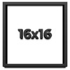 16x16 Shadow Box Gallery Wood Frames - Black DEEP Shadowbox