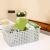 NICESH 6-Pack White Plastic Small Storage Baskets, 10" x 7.7"