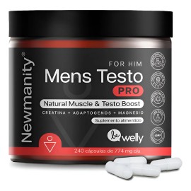 Mens Testo Pro Testosterona 11 En 1 - Newmanity 240 Caps Sin Sabor