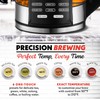 Gourmia Electric Programmable Glass Kettle – 1.7L Temperature Control Tea