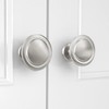 HOMOTEK 15 Pack Cabinet Knobs Drawer Pulls Zinc Stepped Round