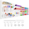 FZK Peg Board,36pcs Pegboard Kit, Includes 4 White Pegboard and