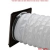 Kair Brown Louvred Grille 155mm External Dimension with Round 125mm