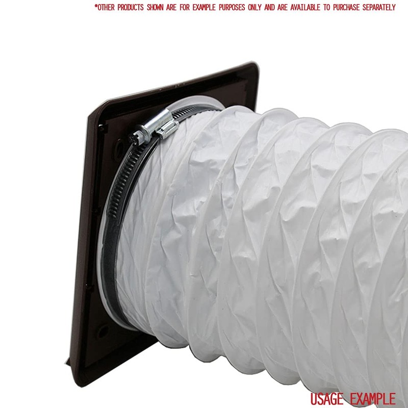 Kair Brown Louvred Grille 155mm External Dimension with Round 125mm