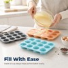 3‑Pack 12‑Cup Mini Silicone Muffin Pan, Non‑Stick Mini Cupcake Baking
