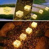 HOFLYW 6 Pack Solar Brick Lights Landscape Path Light Garden