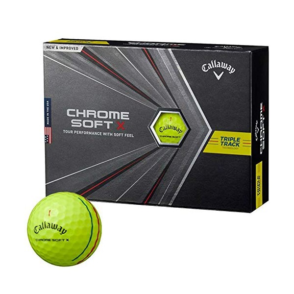 Callaway Golf Balls CHROME SOFT X YLW 2020 Triple Track