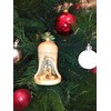 Olive Wood Christmas Bell Ornament Nativity Scene Set Handmade in