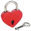 HMF Mini Decorative Padlock with Key in Heart Shape |