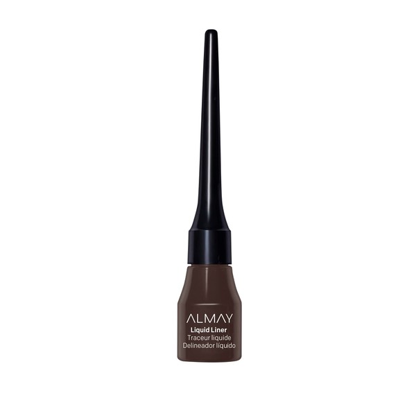 Almay Liquid Eyeliner, Waterproof and Longwearing, Hypoallergenic, Cruelty Free, -Fragrance Free, Ophthalmologist Tested, 222 Brown, 0.1 Fl oz(Pack of 1)