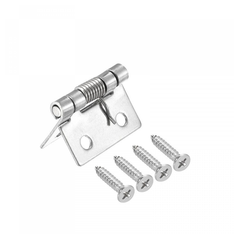 sourcing map Spring Loaded Hinges, 1" 304 Stainless Steel Self