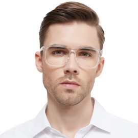 OCCI CHIARI Bifocal Glasses 2.5 for Men with Blue Light Blocking Lens, Men's Large Clear Computer Readers 1.00 1.25+ 1.50 1.75 2.00 2.25 2.50 2.75 3.00 3.50