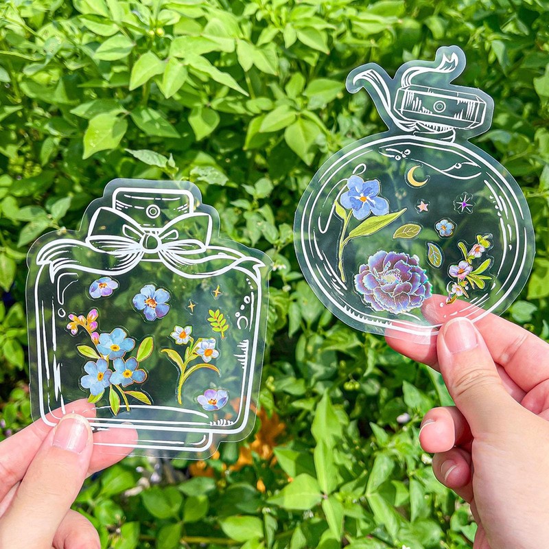 CHUXI 200pcs dried flower bookmarks, cute bookmarks, handmade diy, transparent