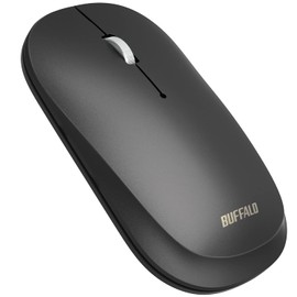 Buffalo BSMBB335NBK Wireless Mobile Mouse, Bluetooth, FLEXUS, Thin, Lightweight, 3 Buttons, Wireless, Silent, BlueLED, MIL Standard Compliant, DPI Switching (600/1200), Presentation Mode, Power Saving