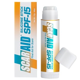 ScarAid SPF-15 Silicone Scar Gel Stick 17g – Mess-Free Scar Treatment with Sun Protection - Helps Improve the Look of Old & New Surgery, Injury & Acne Scars – Non-Toxic & Gentle on All Skin Types