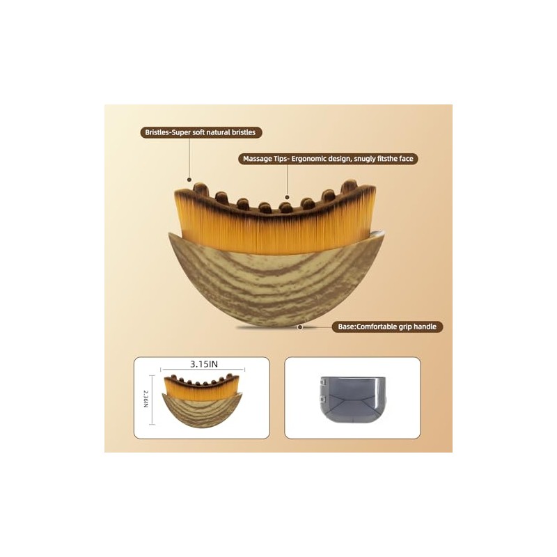 Lymphatic Drainage Brush 2PCS, Lymphatic Face Brush, Delicate and Skin-Friendly,
