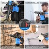 AZZUNO 1-1/4" SDS-Plus 15Amp Heavy Duty Rotary Hammer Drill, 4
