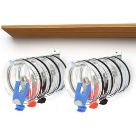 Unbranded 2Pcs Tumbler Lid Organizer, Horizontal Tumbler Lid Storage Hook up to 10 Lids