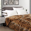 MACEVIA Flannel Fleece King Blanket for Couch, Leopard Print Blanket