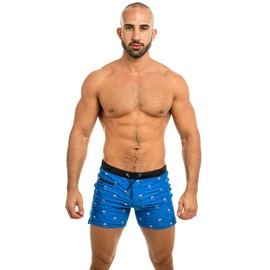 Taddlee Bañador para hombre, trajes de baño para natación, calzoncillos de baño, Azul / Patchwork, Medium