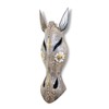 G6 Collection Wooden Tribal African Giraffe Mask Hand Carved Wall