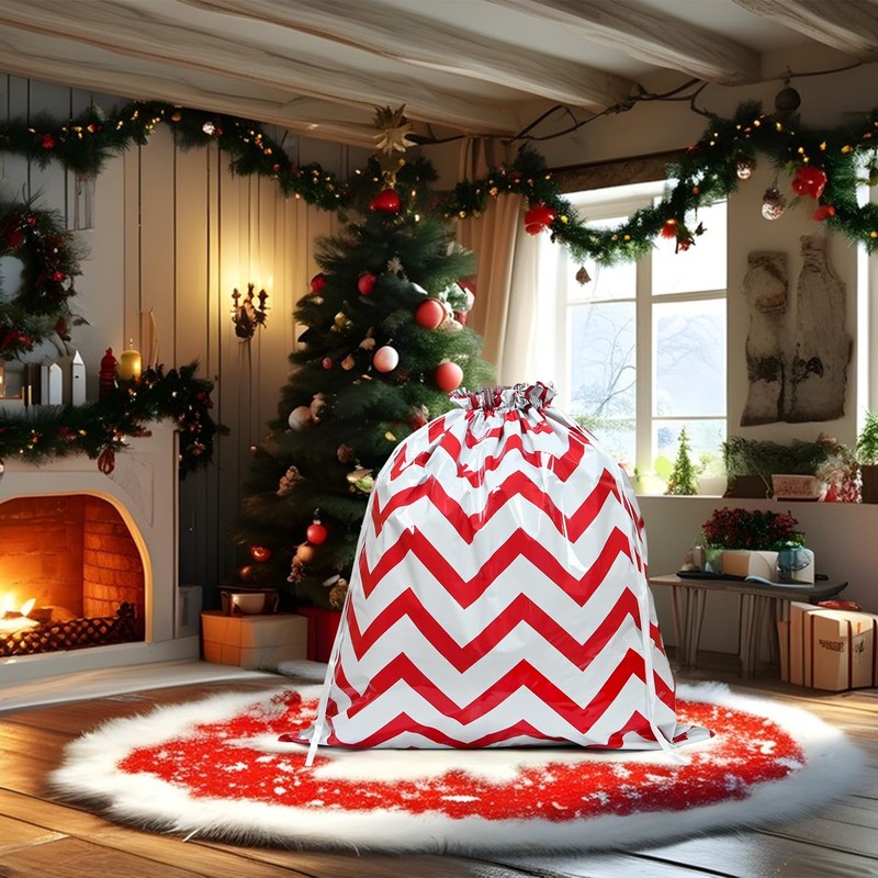 QRTDXP 96 * 88cm Gift Drawstring Bag，Extra Large Red and