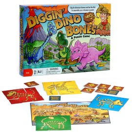 Continuum Games - Digging Dino Bones Board Game, Kids Aged 4 & Up