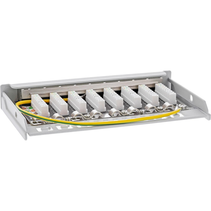 InLine® Patch Panel Cat.6A 0.5U 8-Way for Table / Wall