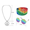 XonyiCos Hippie Costume for Men Women 60s and 70s colorful